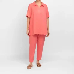 Best Verpass Pull-On Linen Trouser Coral