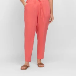 Best Verpass Pull-On Linen Trouser Coral