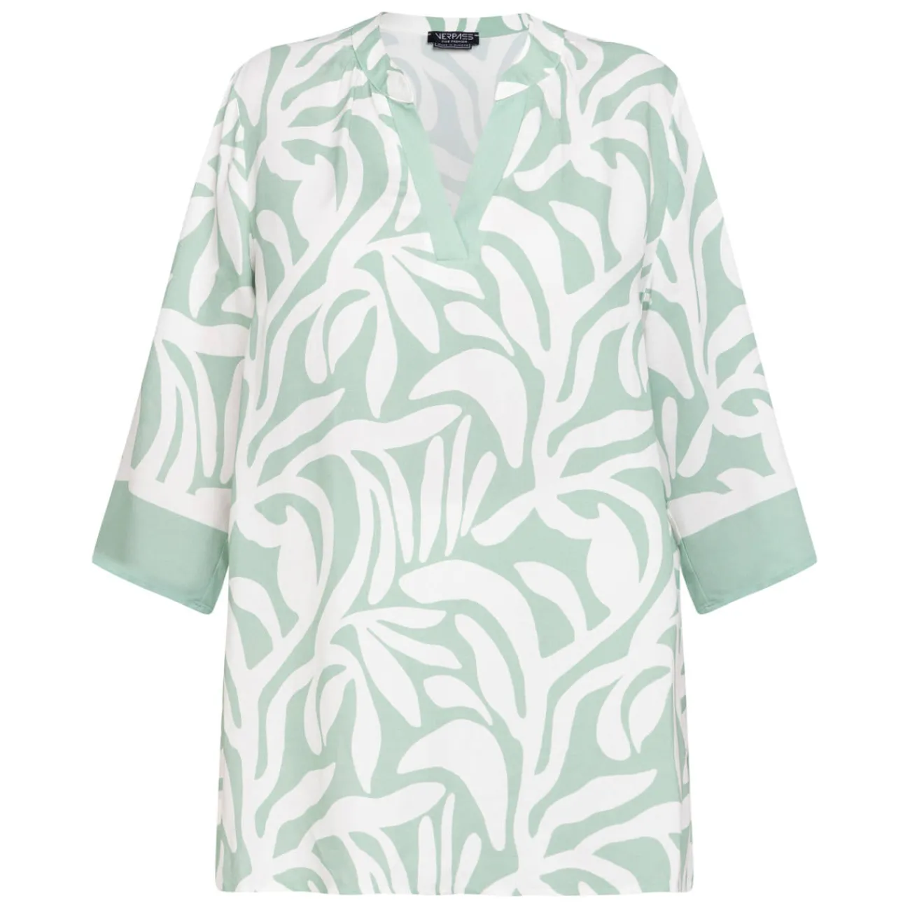 Clearance Verpass Tunic Leaf Print Green