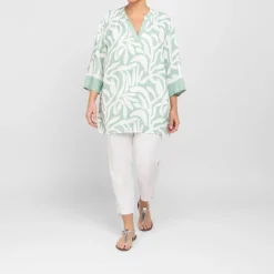 Clearance Verpass Tunic Leaf Print Green