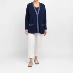 Discount Verpass Twinset Navy with Lurex Trim