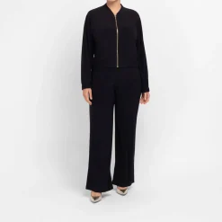 Hot Yoek Bomber Jacket Jersey Black