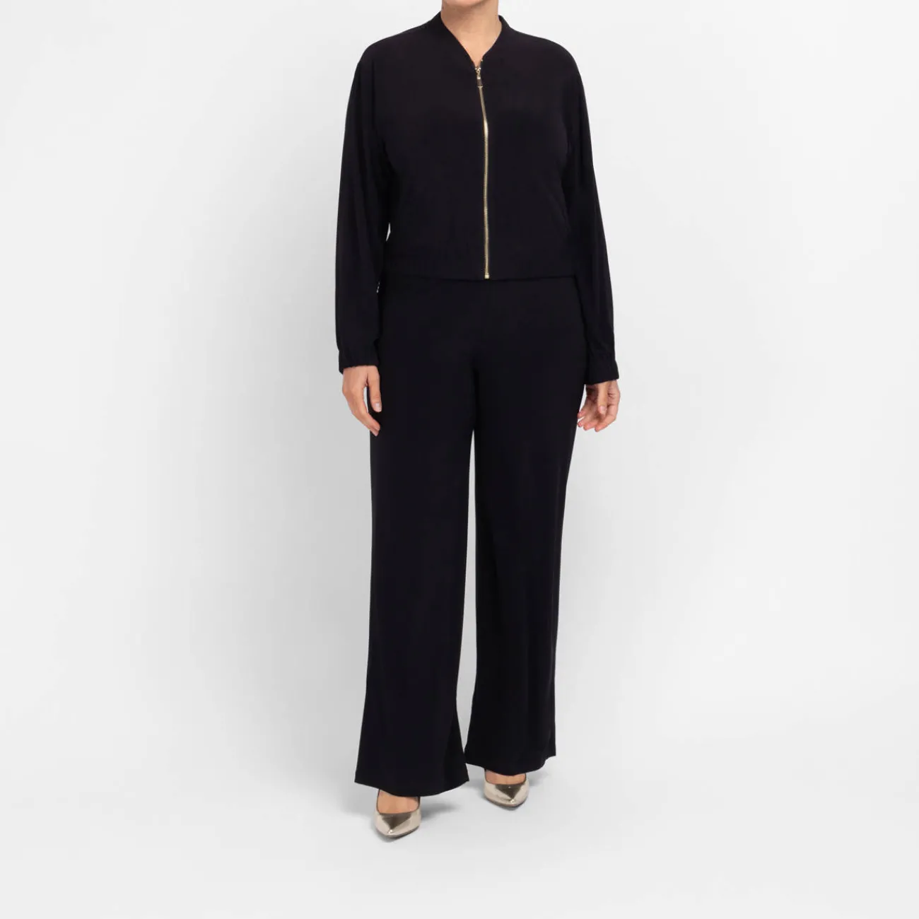 Hot Yoek Bomber Jacket Jersey Black