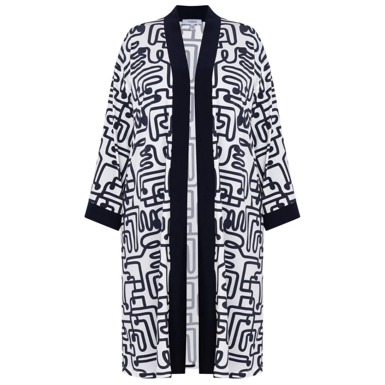New Yoek Jersey Kimono Navy