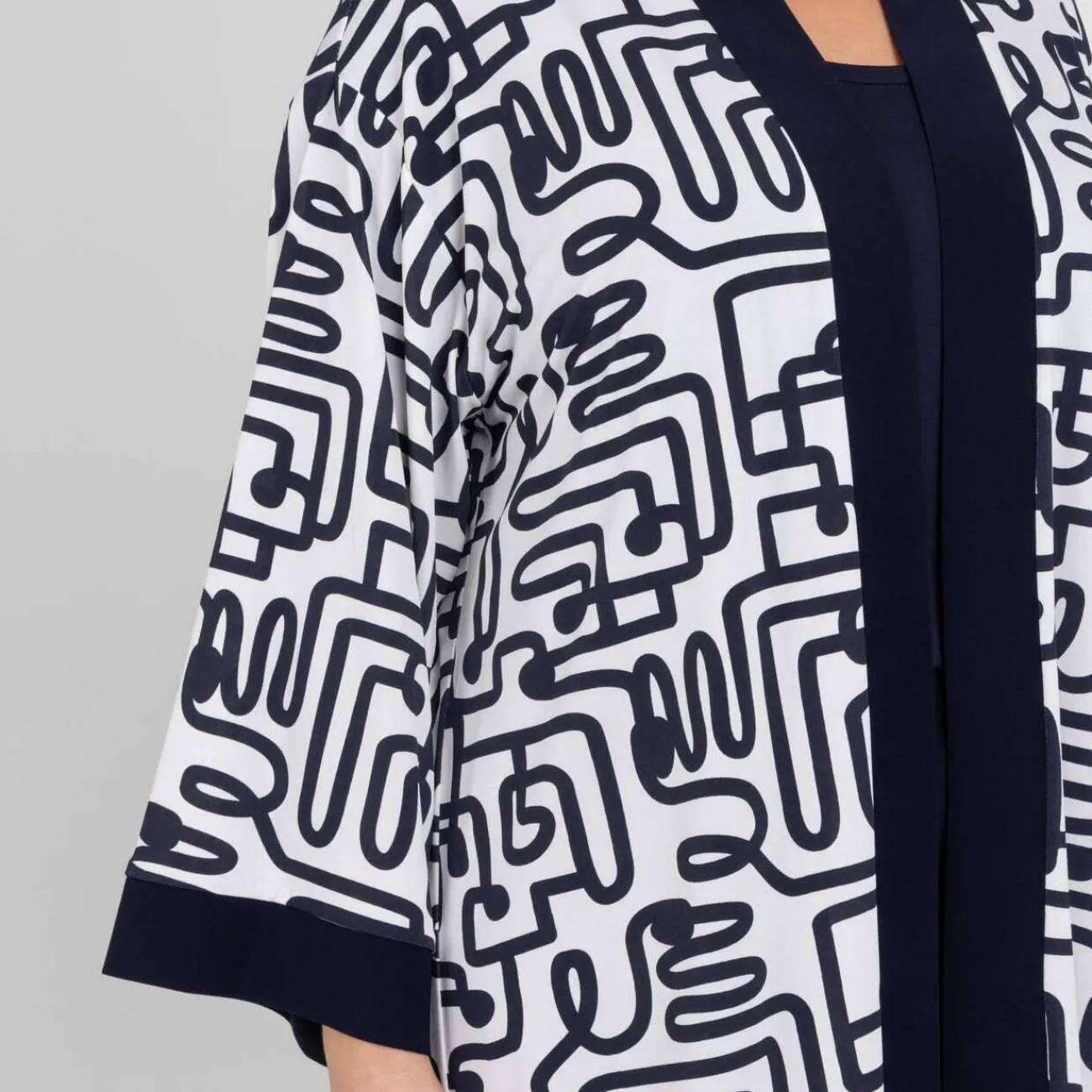 New Yoek Jersey Kimono Navy