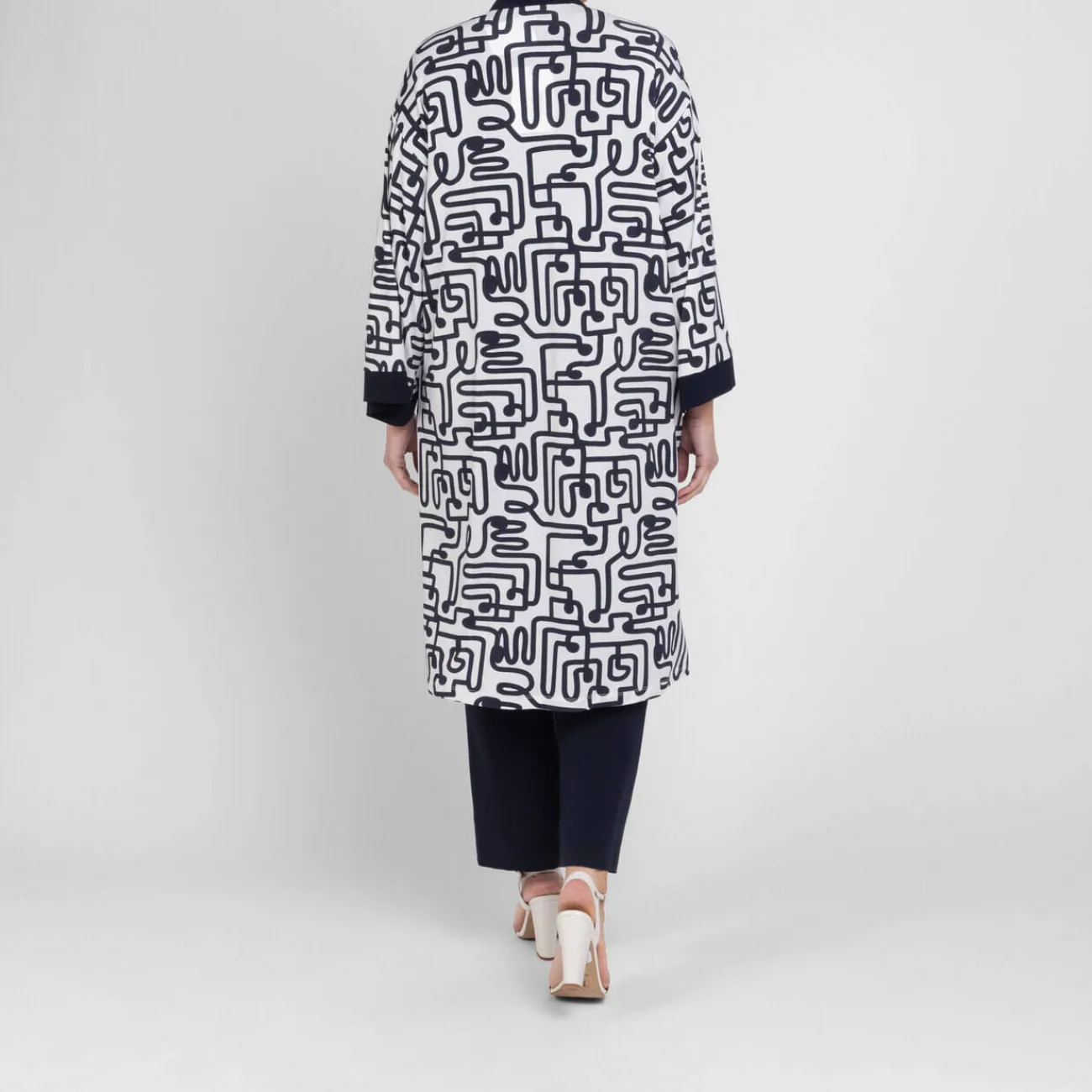 New Yoek Jersey Kimono Navy