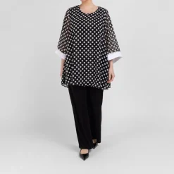 Best Yoek Polka Dot Tunic Black