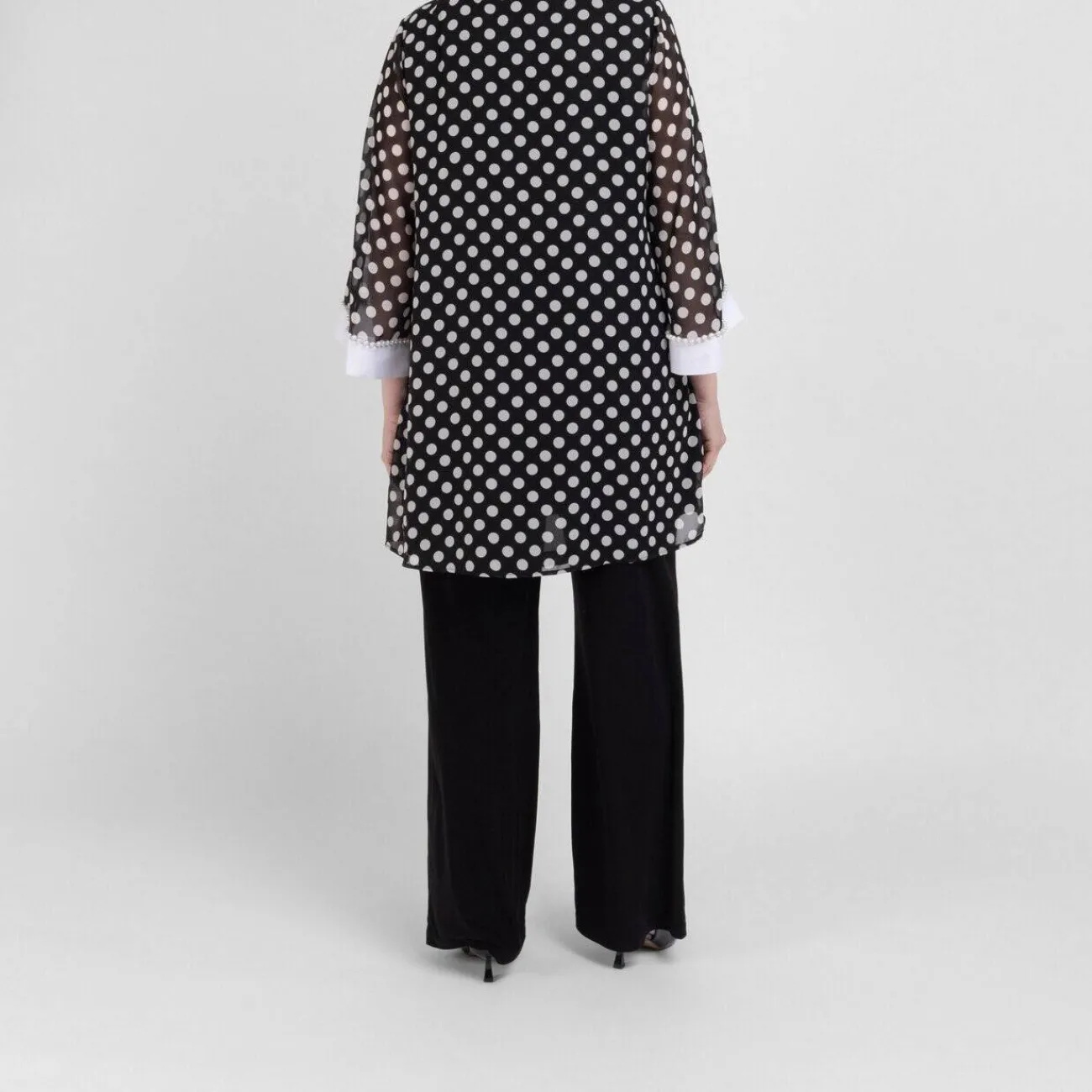 Best Yoek Polka Dot Tunic Black