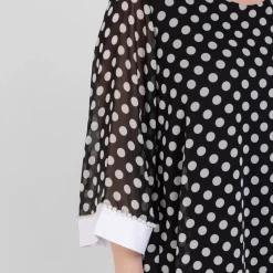 Best Yoek Polka Dot Tunic Black