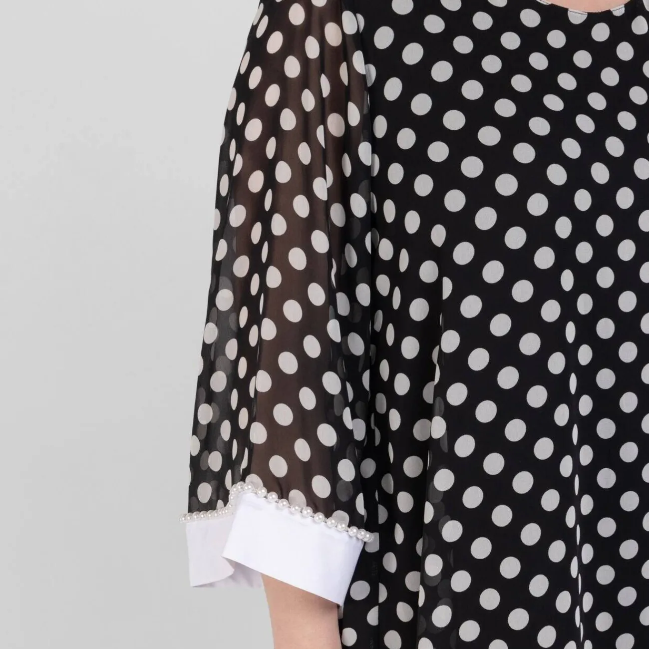 Best Yoek Polka Dot Tunic Black