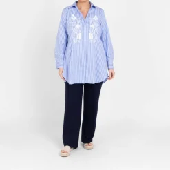Sale Yoek Pull On Soft Jersey Trousers Navy