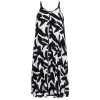 Best Yoek Strap Dress Print Black and White