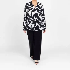 Sale Yoek Tunic Print Black and White